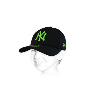 casquette NY enfant noir vert Casquette Kids NY black neon green